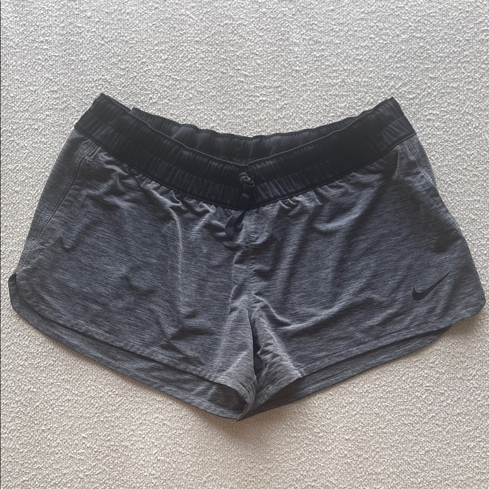 Nike Women's Black and Gray Athletic Shorts